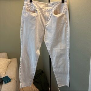 J. Jill Women's Cropped White Jeans